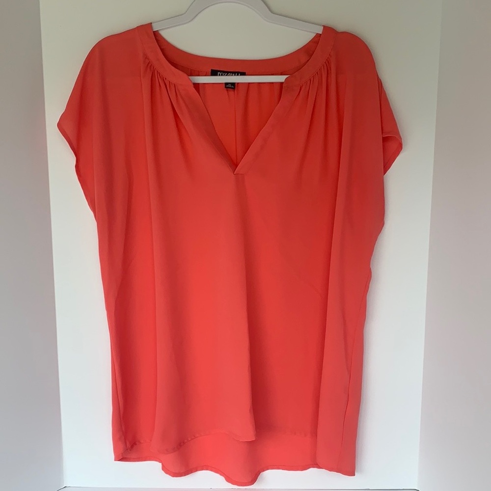 Roz & Ali Peach Blouse, Size XL